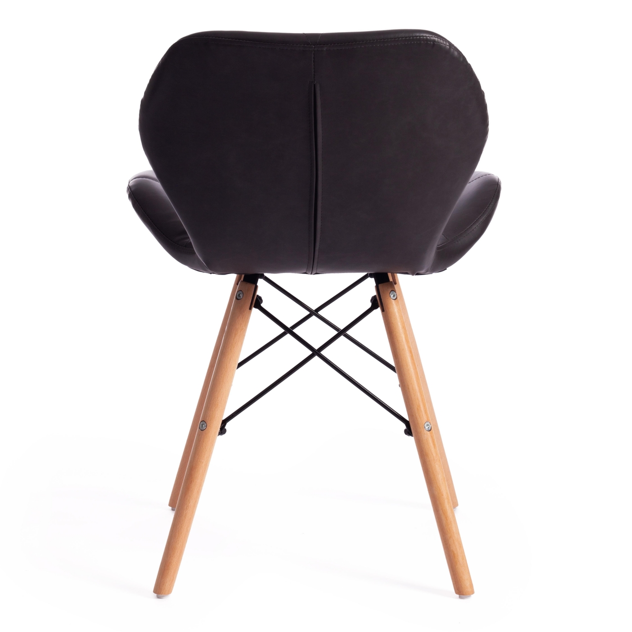 Стул STUTTGART (mod. 74) экокожа/дерево береза/металл, 50 х 47 х 73 см, серый 22