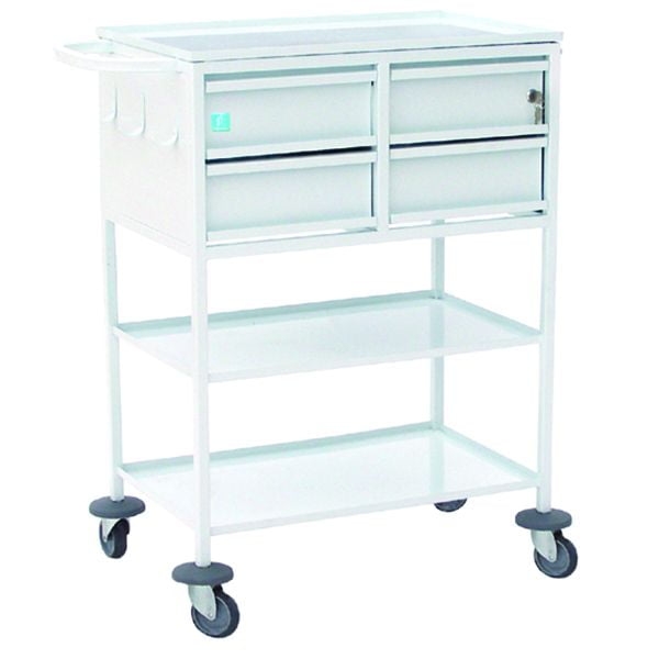 Стол-тележка с 4-мя ящиками для перевязочной