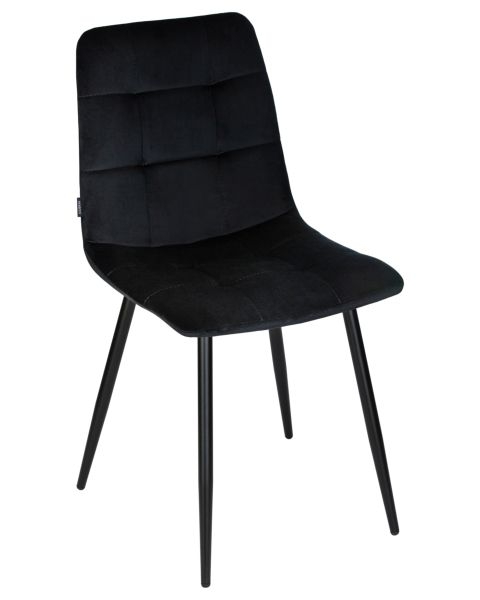 Стул обеденный DOBRIN CHILLY (Черный Holland 75, основание черное) 4 шт