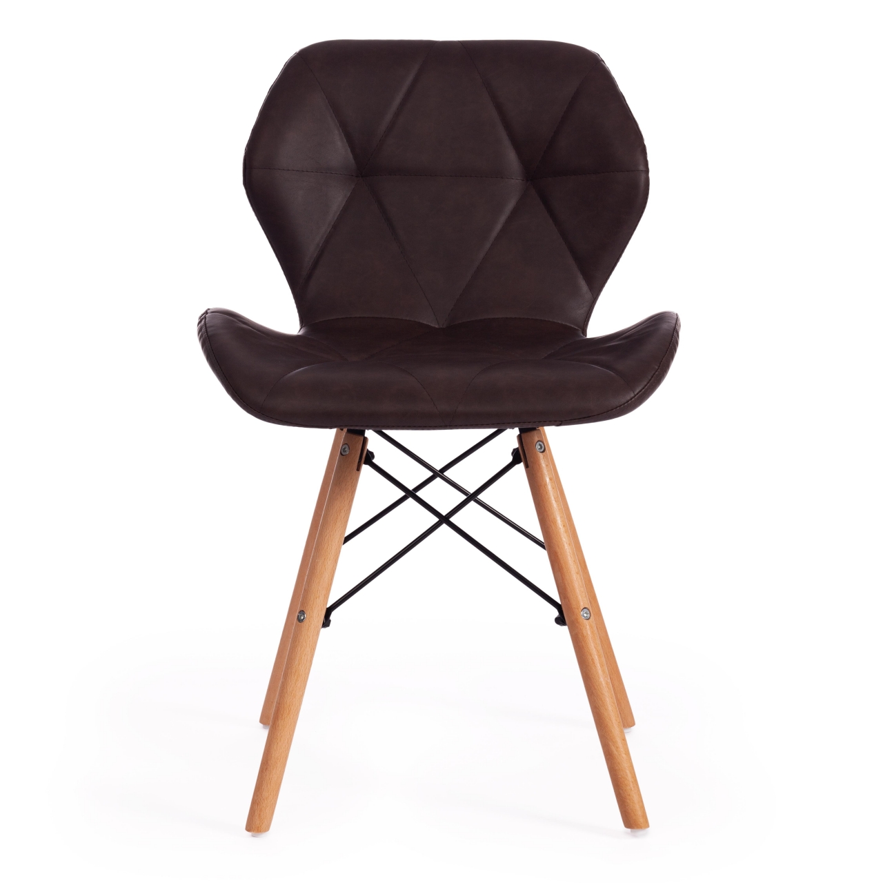 Стул STUTTGART (mod. 74) экокожа/дерево береза/металл, 50 х 47 х 73 см, коричневый 1