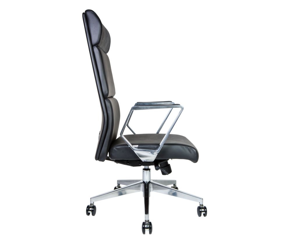 Кресло руководителя Лондон Люкс ZR8637H black leather Черный