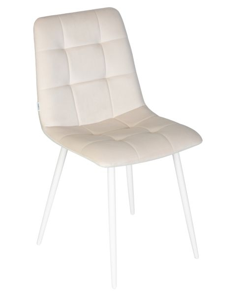 Стул обеденный DOBRIN CHILLY (Кремовый Holland 05, основание белое) 4 шт