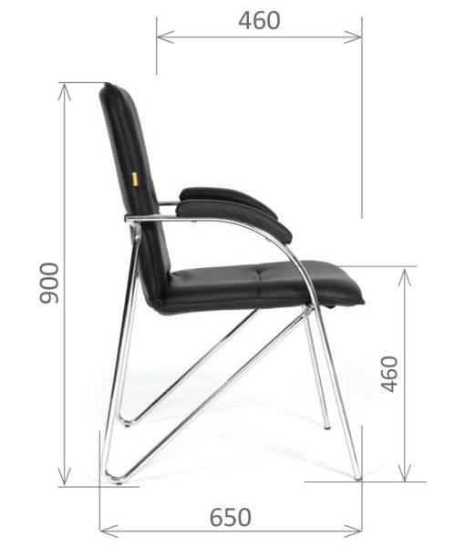 Кресло посетителя CHAIRMAN 850 Н (Н) Черный / (N)