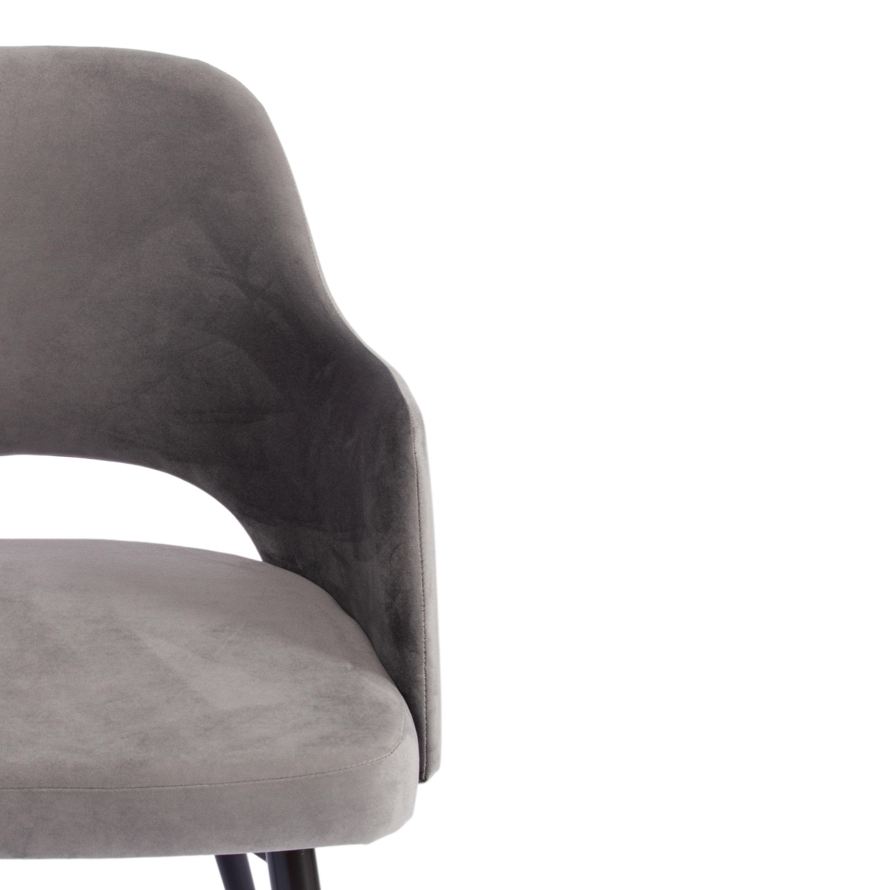 Кресло VALKYRIA 2 (mod. 718) ткань/металл, 55х55х80 см, высота до сиденья 48 см, серый barkhat 26/черный