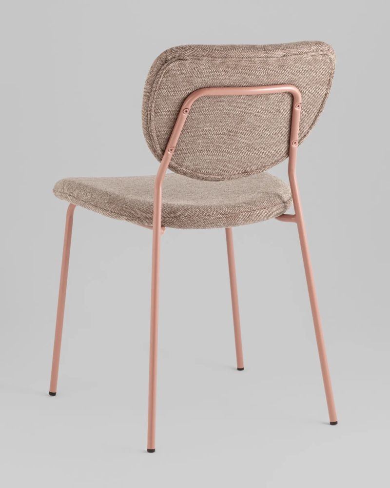 Стул обеденный Gigi коричневый розовые ножки