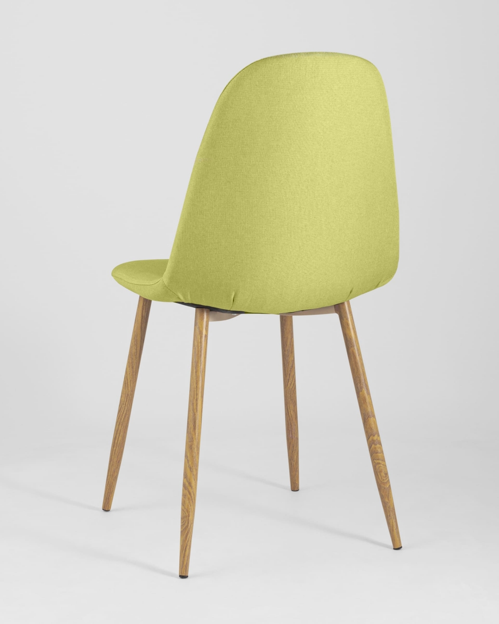 Обеденная группа стол Eames DST 80 см, 2 стула Валенсия рогожка Желтый