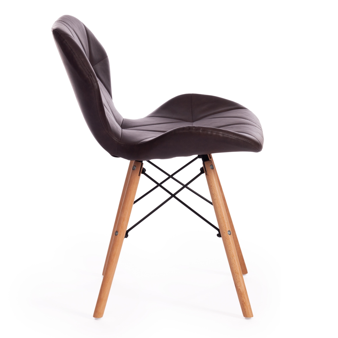 Стул STUTTGART (mod. 74) экокожа/дерево береза/металл, 50 х 47 х 73 см, коричневый 1