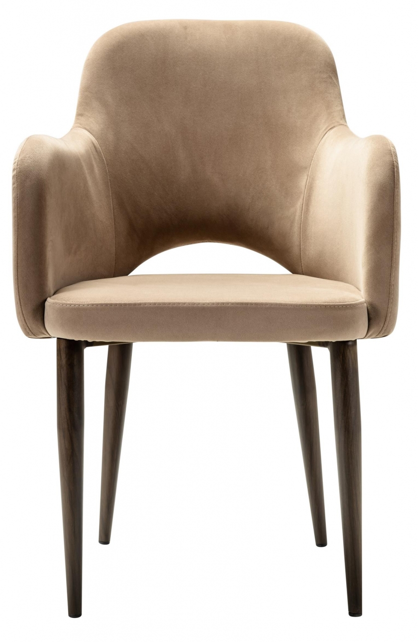 Кресло Ledger К Diag beige/т. орех