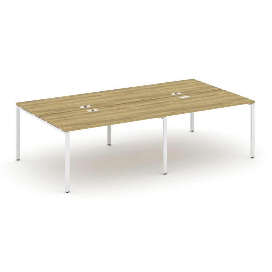 Рабочая станция двухсторонняя на 4 места CONCEPT CN.DRS-007 Дуб Винченцо Белый