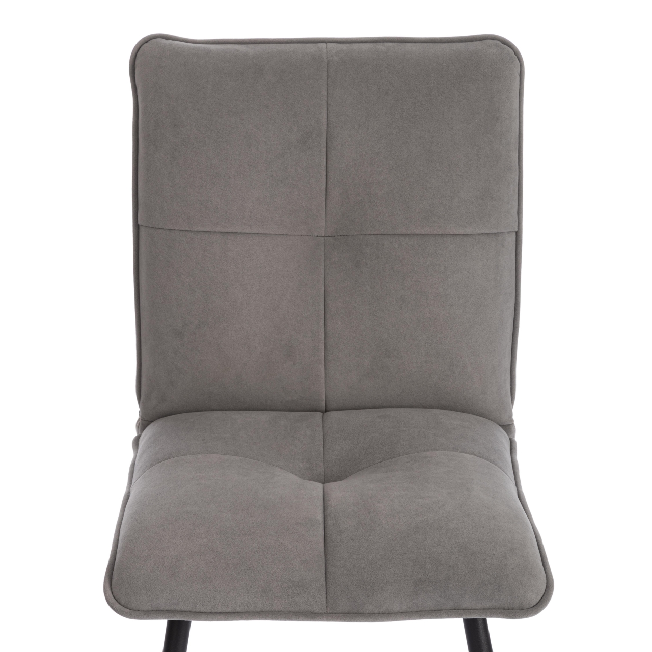 Стул обеденный Sweet флок , 46х55х88, серый/черный, 29