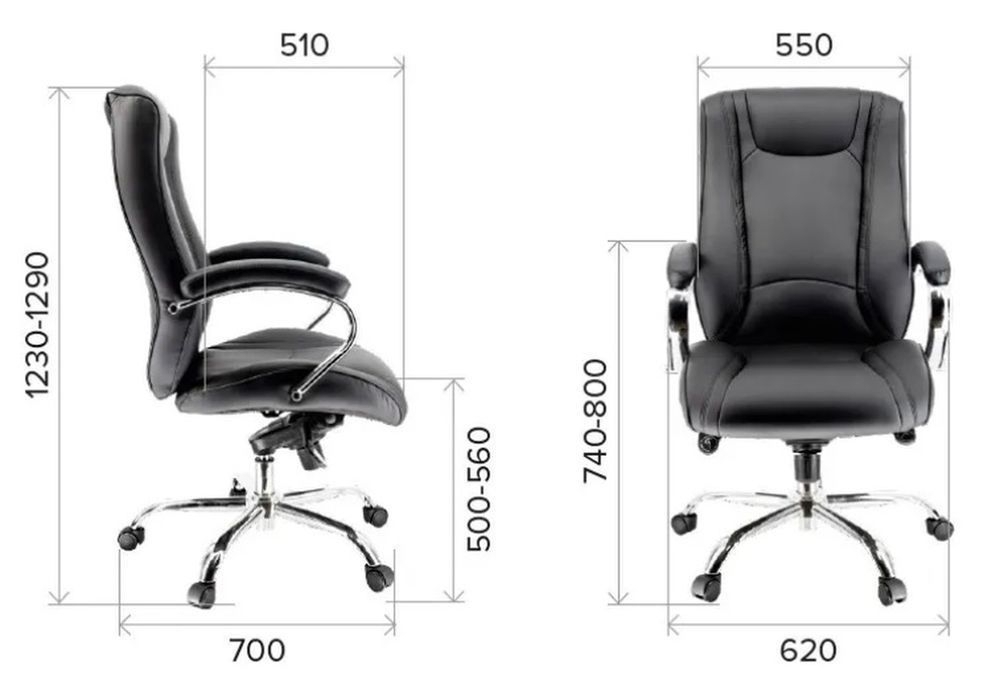 Кресло руководителя King M кожа Коричневый