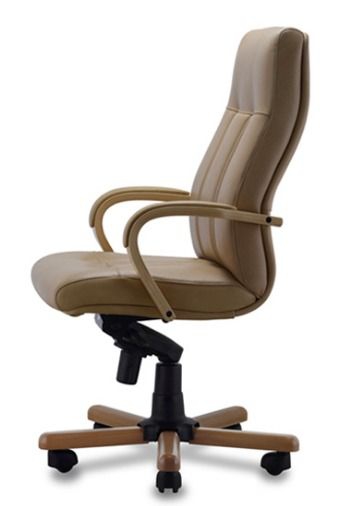 Кресло с высокой спинкой на крестовине Босс D100 Бежевое