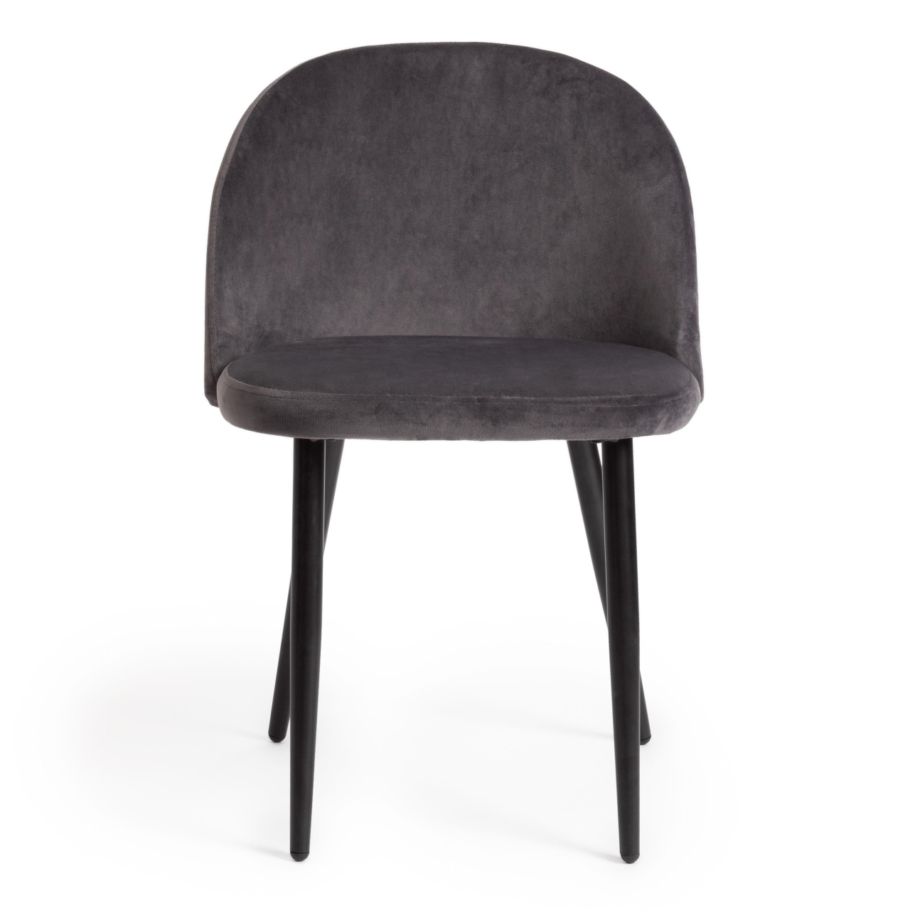 Стул MELODY (mod. 4997) металл/вельвет, 52х49х78см, серый/черные ножки