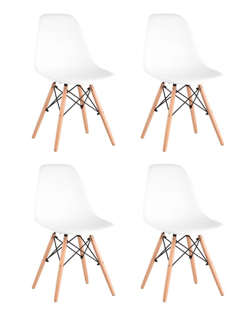 Стул Еамес Стйле ДСВ белый 4 шт. комплект (разборный каркас) / Eames Style DSW