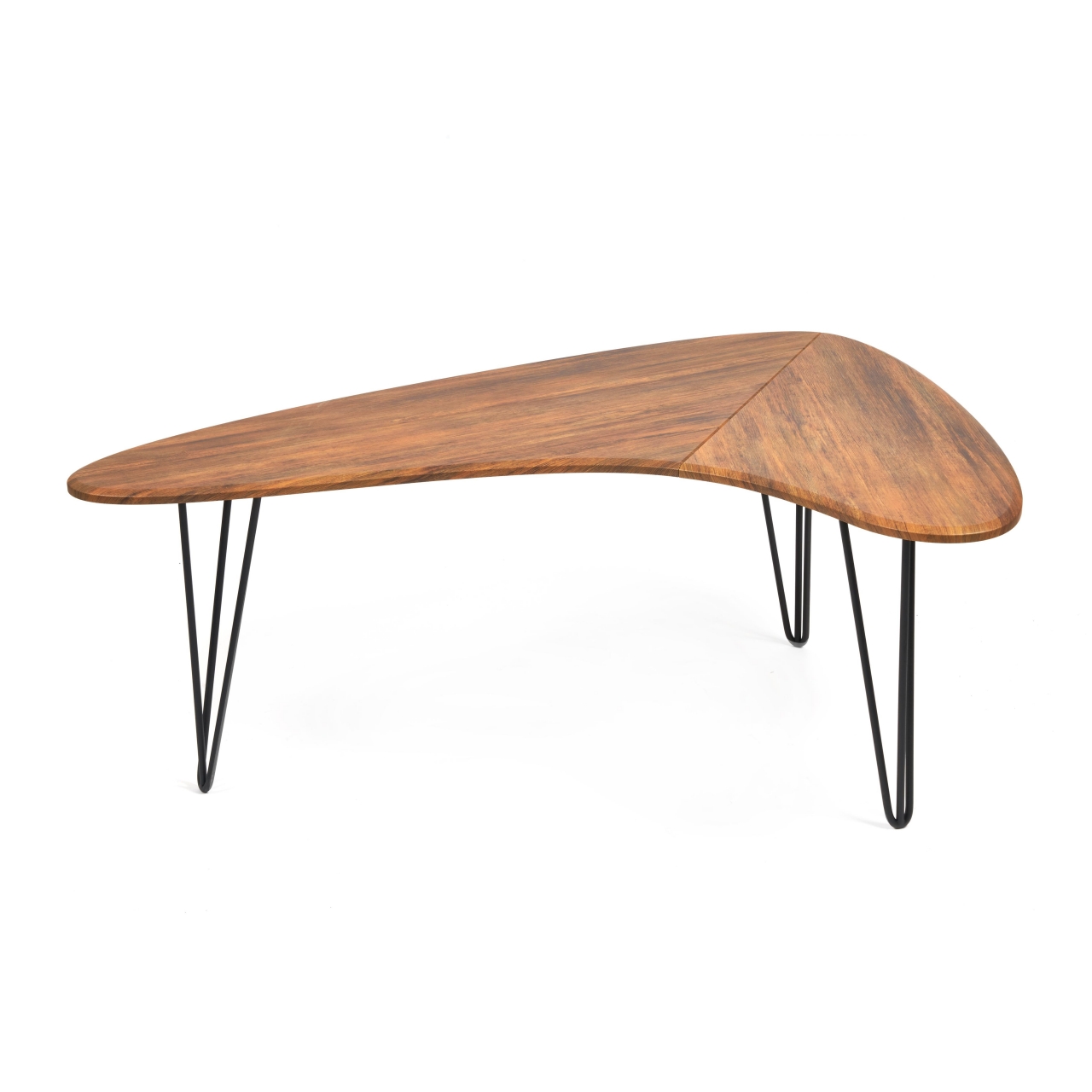 Стол журнальный WOLCOT МДФ/металл, 90*120*46,5 см, Дуб Американский (ножки черные)