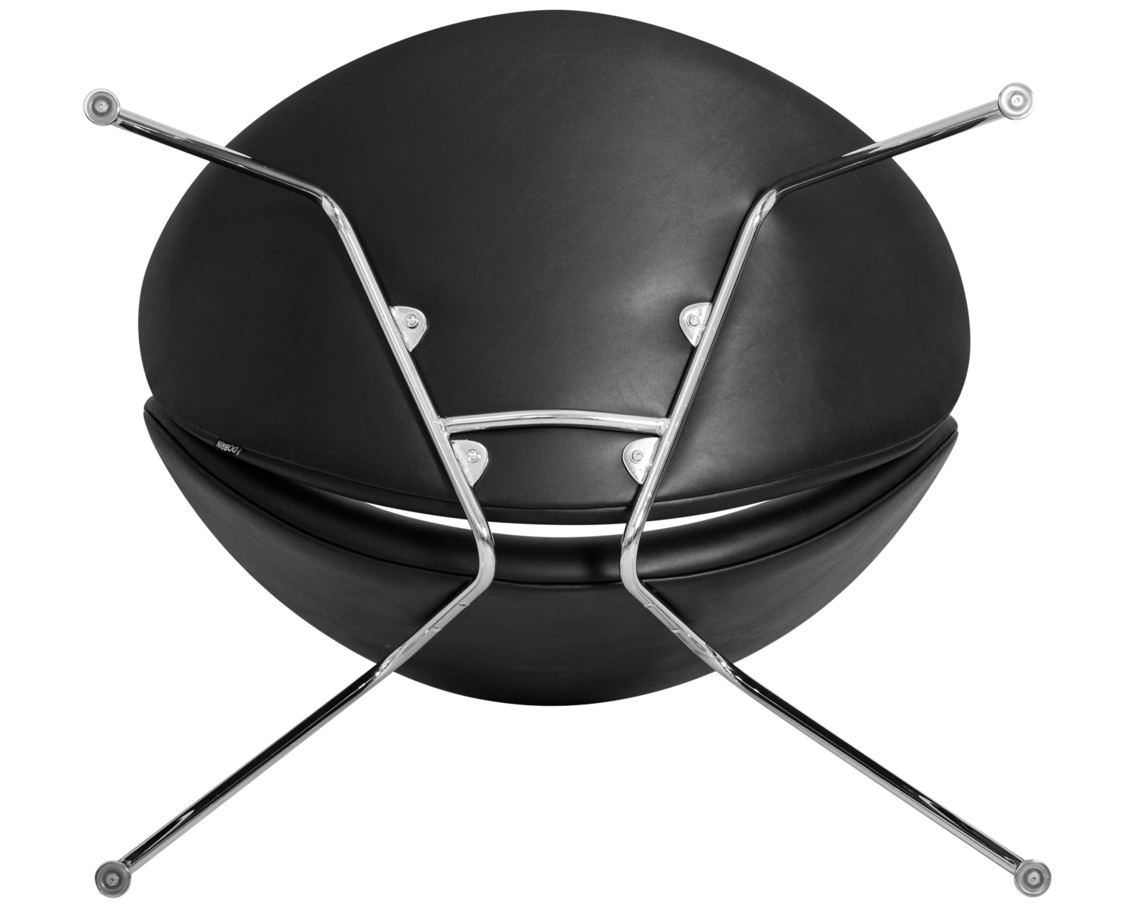 Кресло дизайнерское DOBRIN EMILY Черный винил YP16