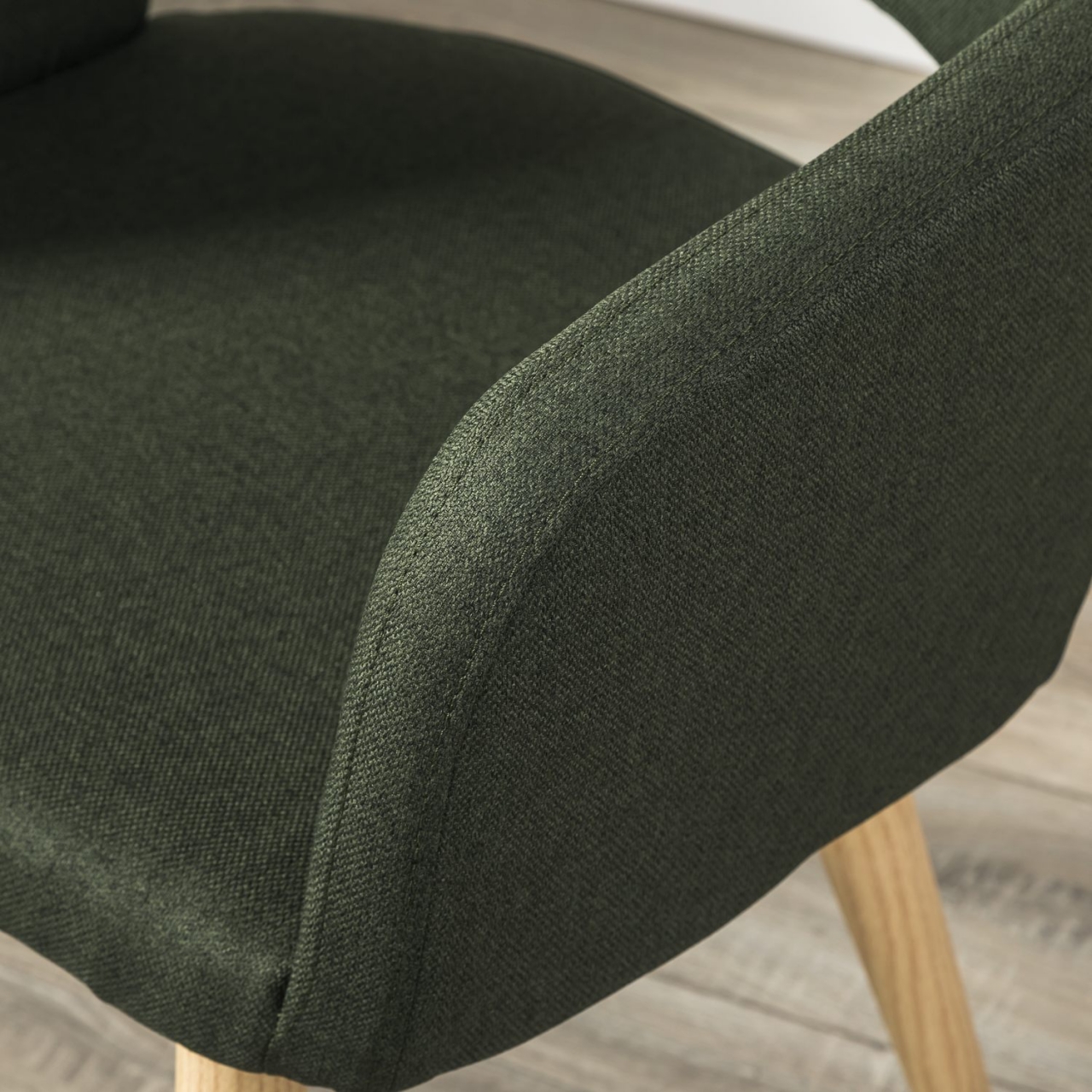 Кресло Oscar темно-зеленый/нат.дуб