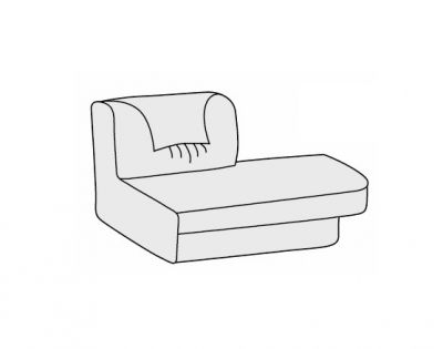 Оттоманка правая Премьер 6 Белая (экокожа)