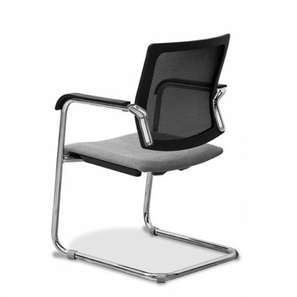 Стул офисный Домино спинка-сетка Оранжевый TW