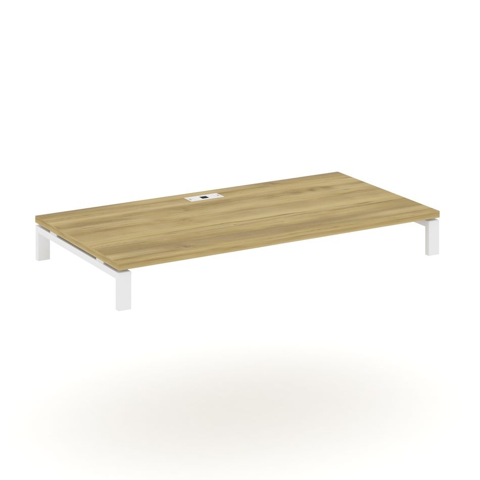 Стол надставка на две опорные тумбы CONCEPT CN.OSN-007 Дуб Винченцо Белый