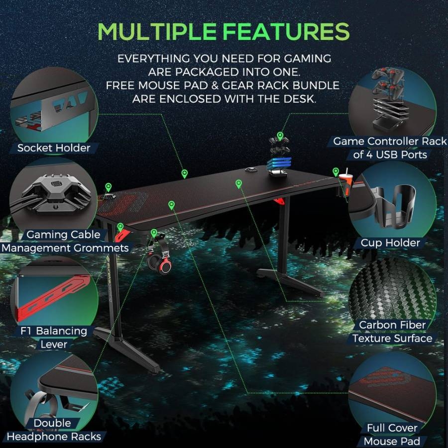 Геймерский стол Eureka GIP 60