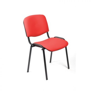 Стул ZP_UP_EChair Rio ИЗО чёрн к/з красный 550728