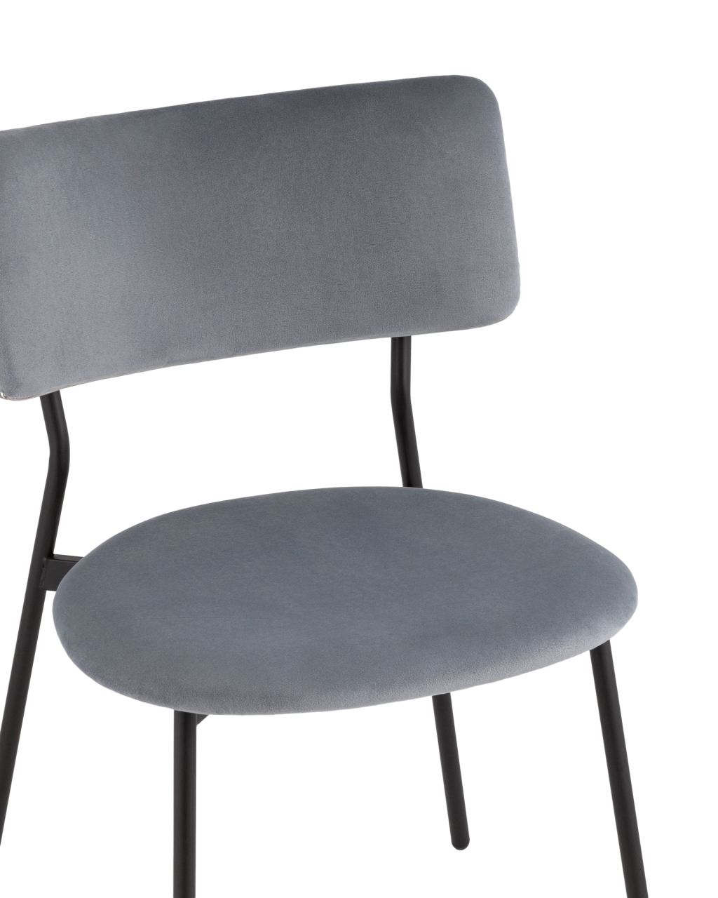 Стул Амелия велюр серо-голубой