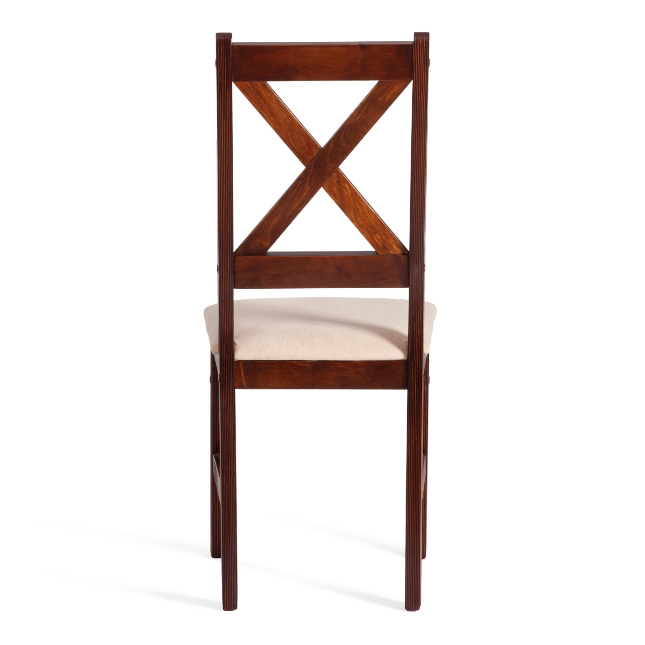 Стул CROSSMAN (комплект) NEW, Многослойный березовый шпон, 41х40x100 см, cappuchino/велюр бежевый