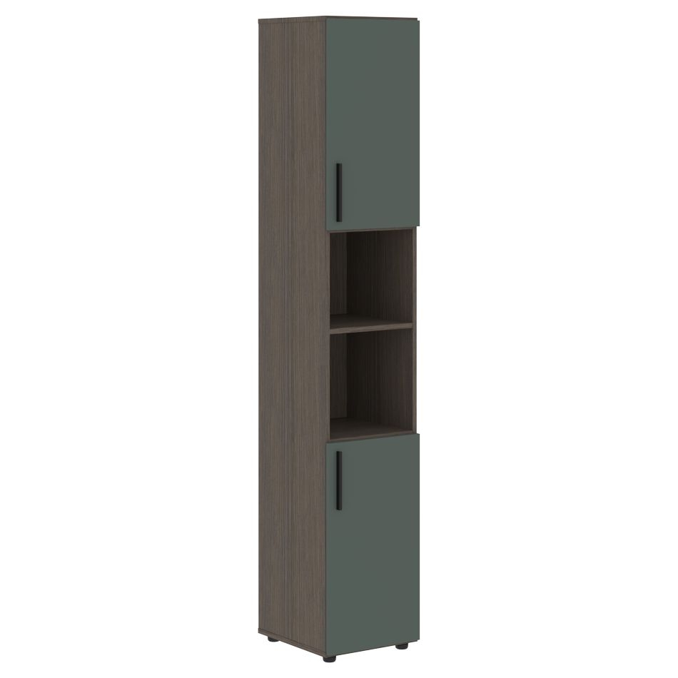 Шкаф-колонка с глухими малыми дверьми (правый) VELION VHCS 40.4 R Нефрит Дуб Сильвер