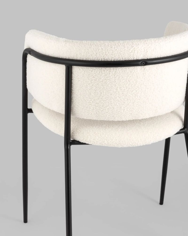 Стул Нэлли ткань букле Белый