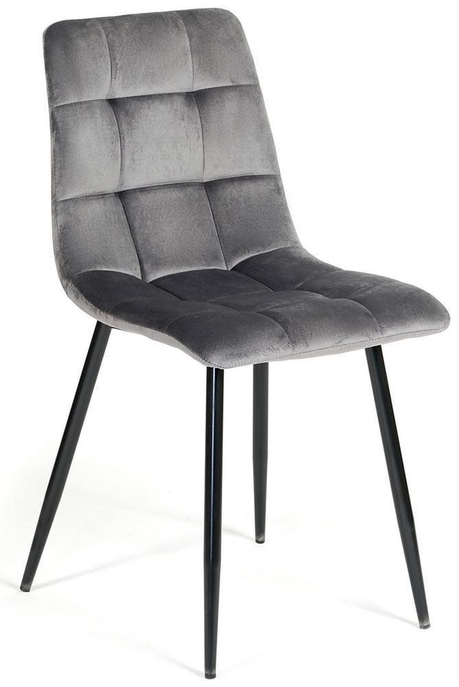 Стул CHILLY (mod. 7094) / 1 шт. в упаковке металл/вельвет, 45 х 55 х 87,5 см, серый/черный, G062-40