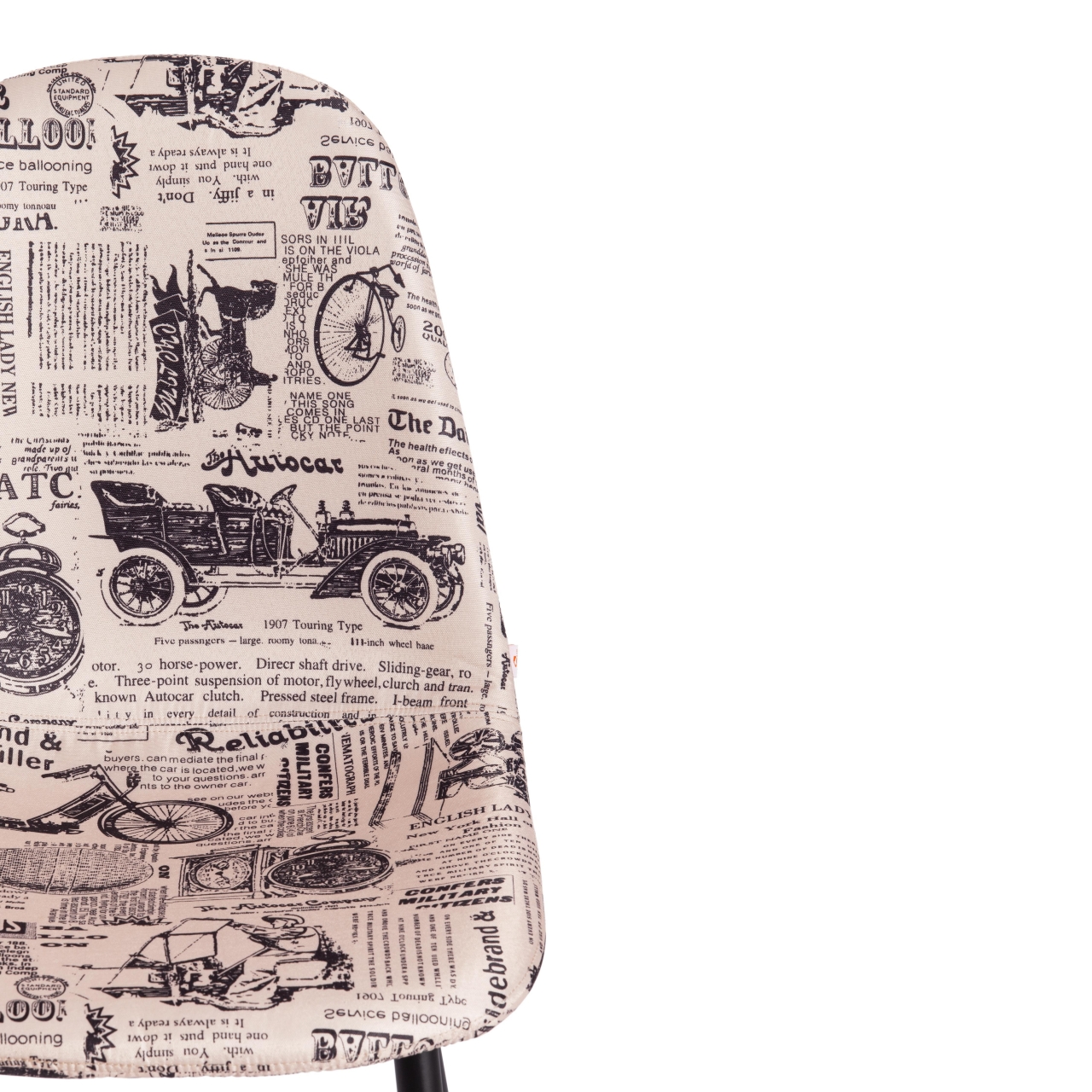 Стул ALLEN ( mod. DС409 ) металл/ткань, 42 х 54 х 82 х 46 см, черно-белый принт 