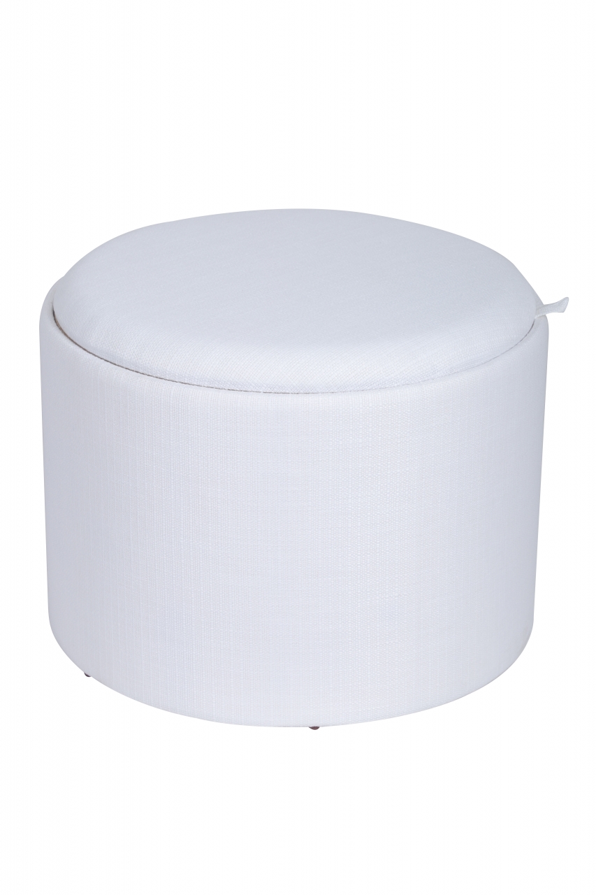 Пуф-столик с ящиком Хюгге L рогожка Белый
