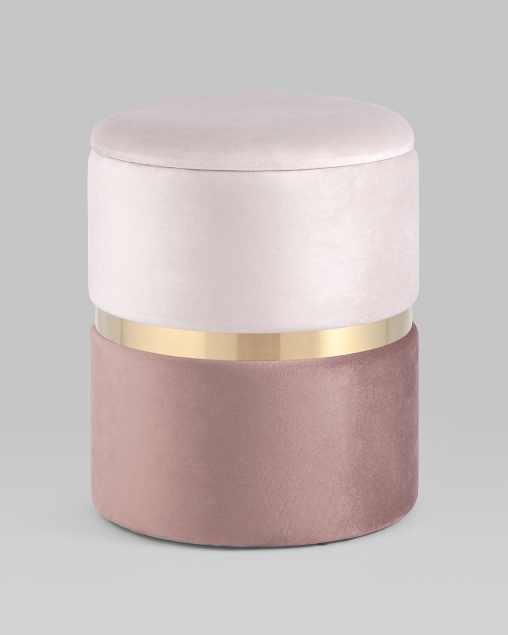 Пуф Кэрри с ящиком велюр Розовый