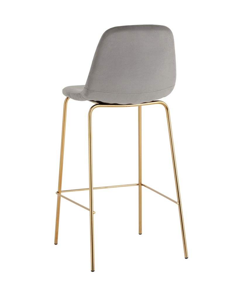 Комплект из двух стульев Валенсия SN велюр серый золотые ножки (2 шт)