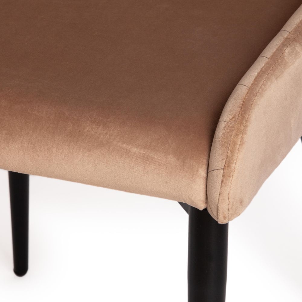 Стул MANTRA (mod. 713) / 1 шт. в упаковке ткань/металл, 49х61х82 см, высота до сидения 49 см, бежевый barkhat 5/черный