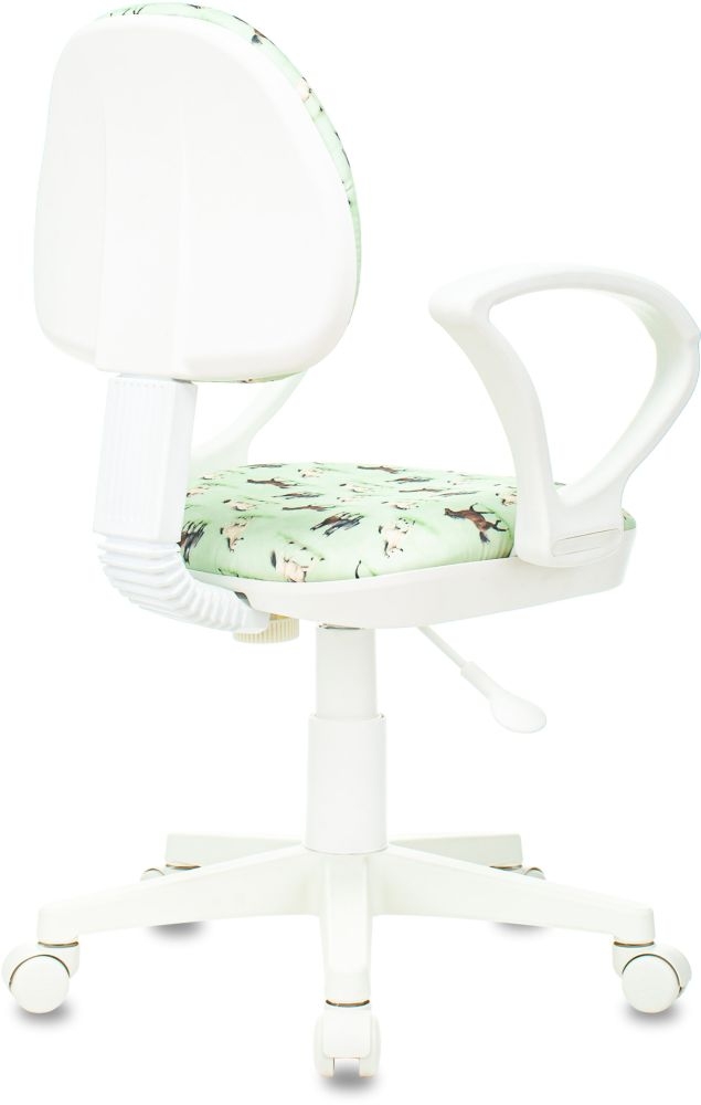 Кресло детское Бюрократ KD-3/WH/ARM/HORSE-GN
