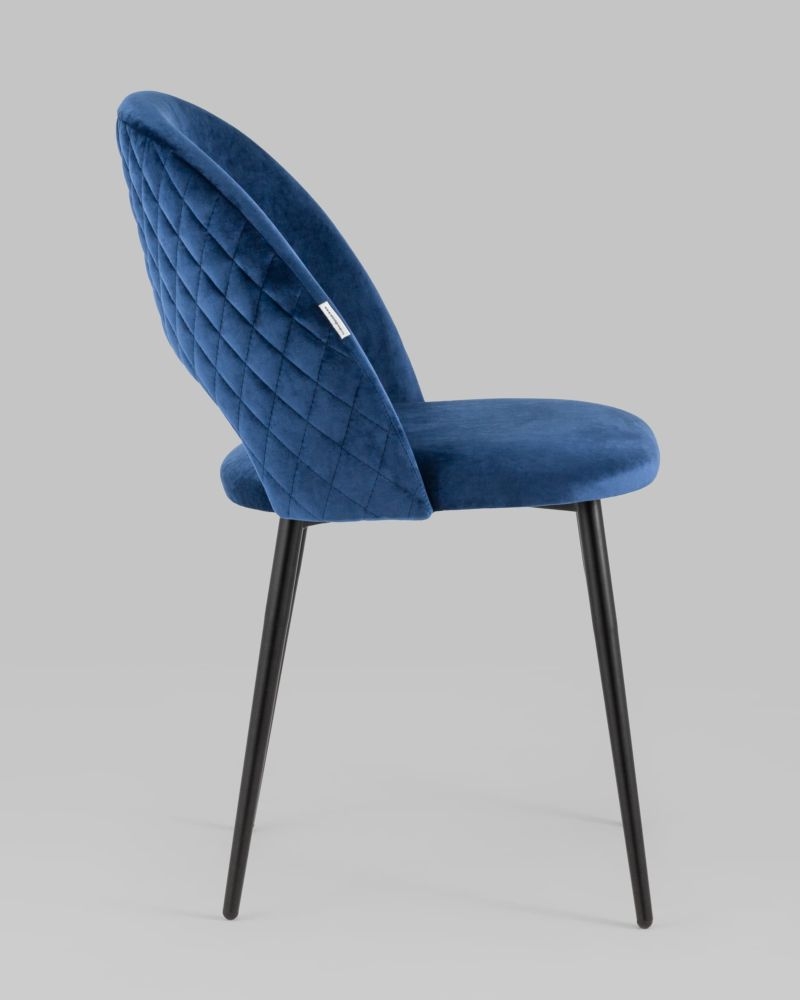 Стул Меган велюр с ромбами Синий