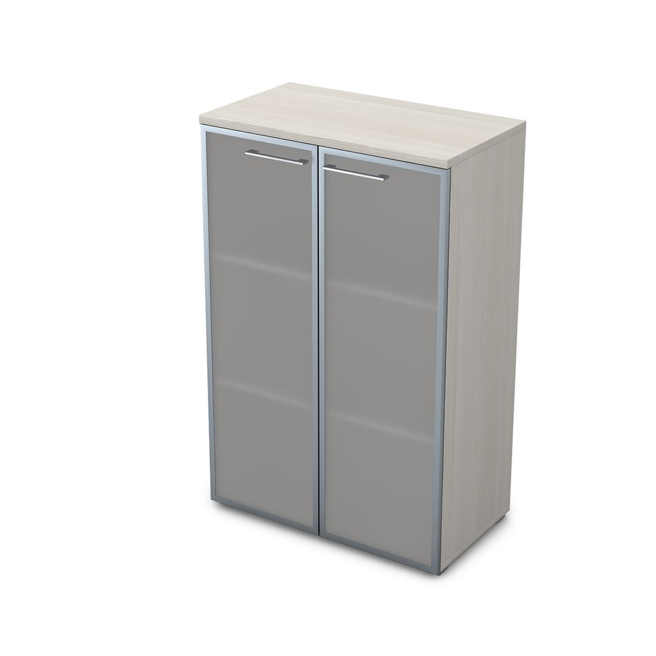 Шкаф средний со стеклом GLOSS LINE 9НШ.017.6 Ivory