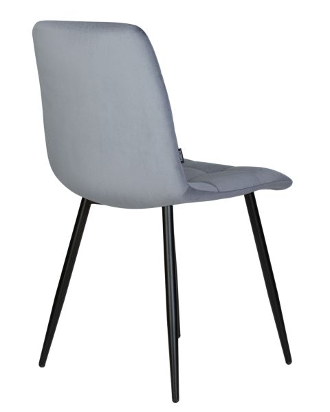 Стул обеденный DOBRIN CHILLY (Серо-голубой Holland 14, основание черное) 4 шт