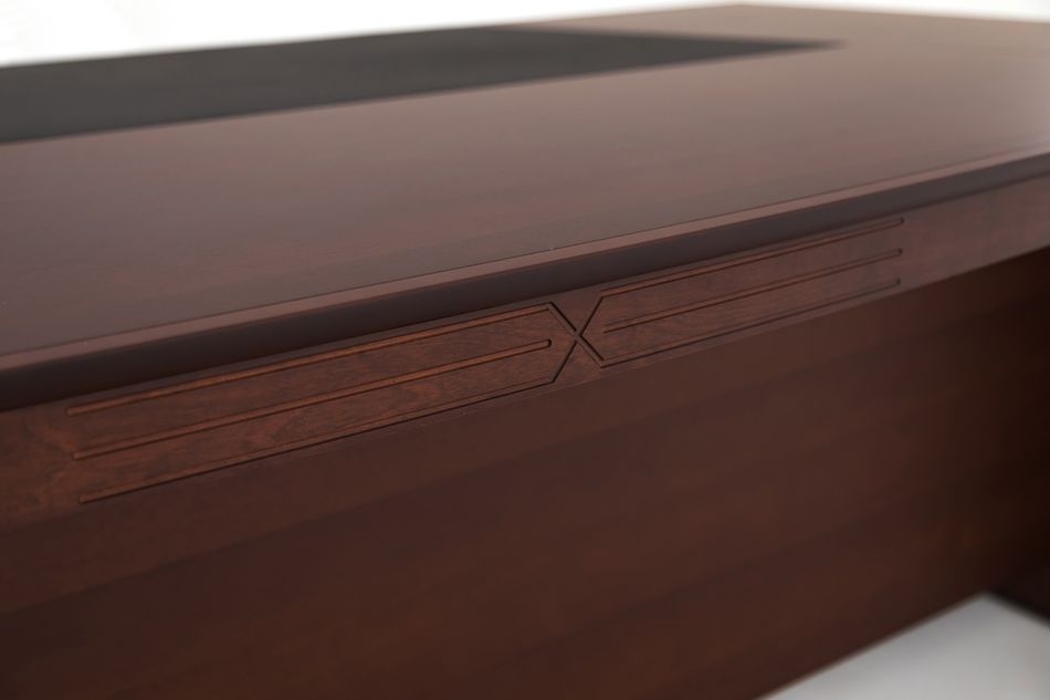 Стол письменный закругленный LAGO 105 104 WALM/SC BLACK Итальянский орех Черный