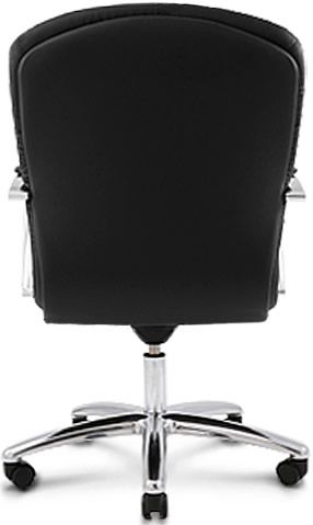 Кресло со средней спинкой на крестовине Кардинал D80 Черное