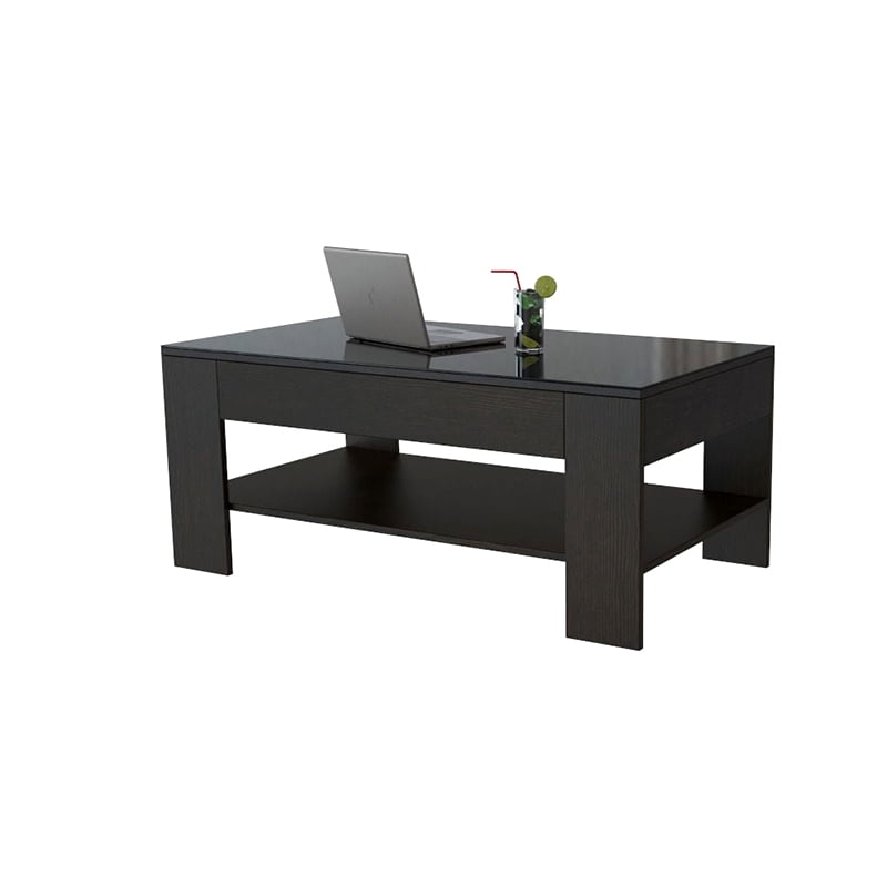 Стол журнальный BeautyStyle 26 Венге/стекло черное