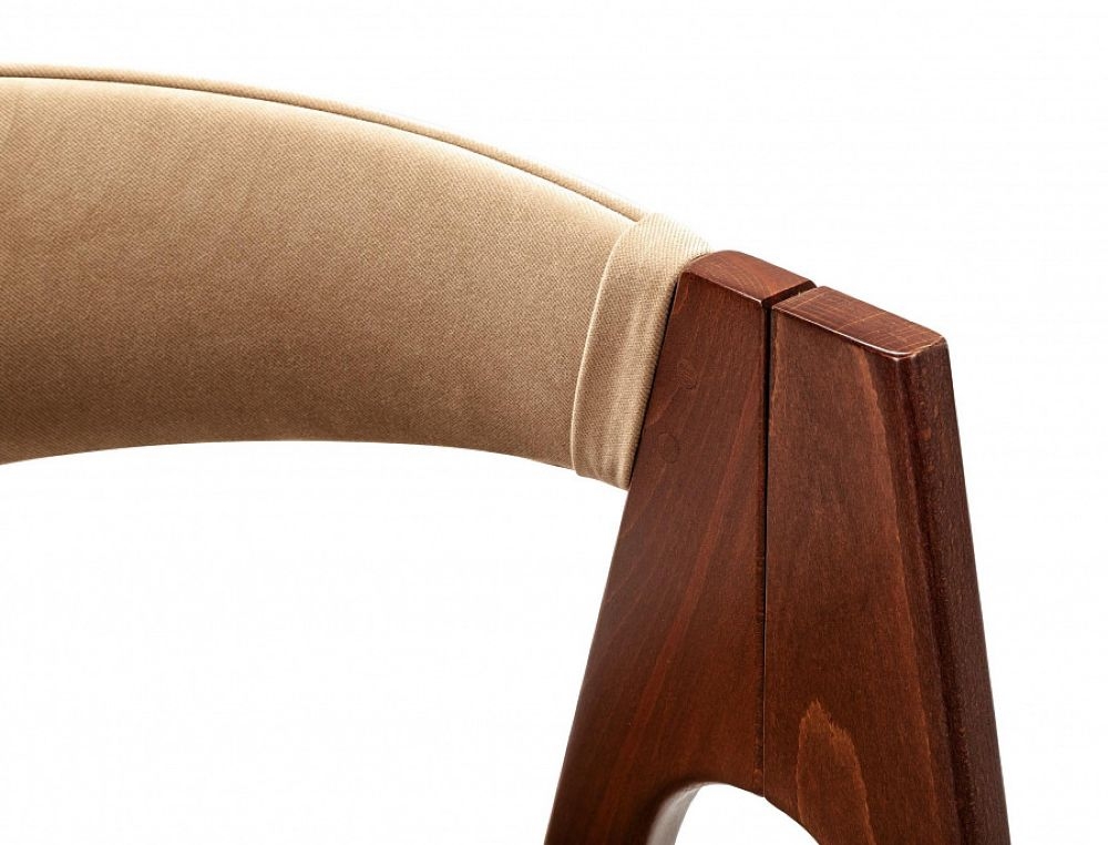 Кресло полубарное Kaede Beige/Темный орех