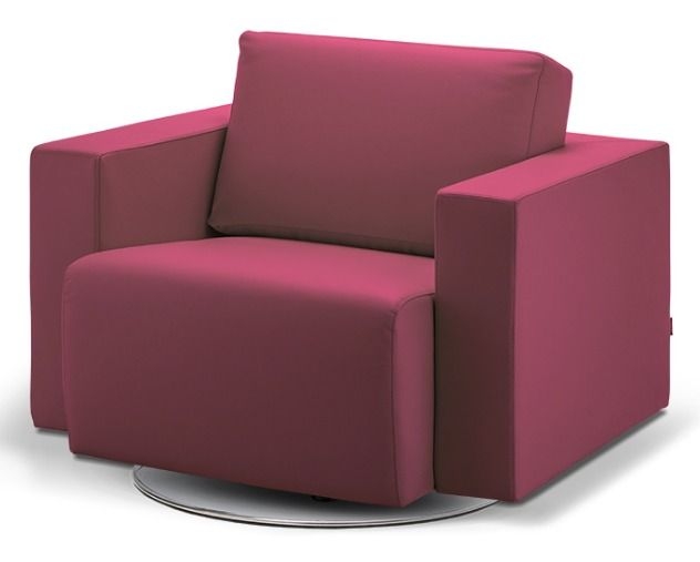 Кресло на поворотном блине Валентино 1 Малиновое