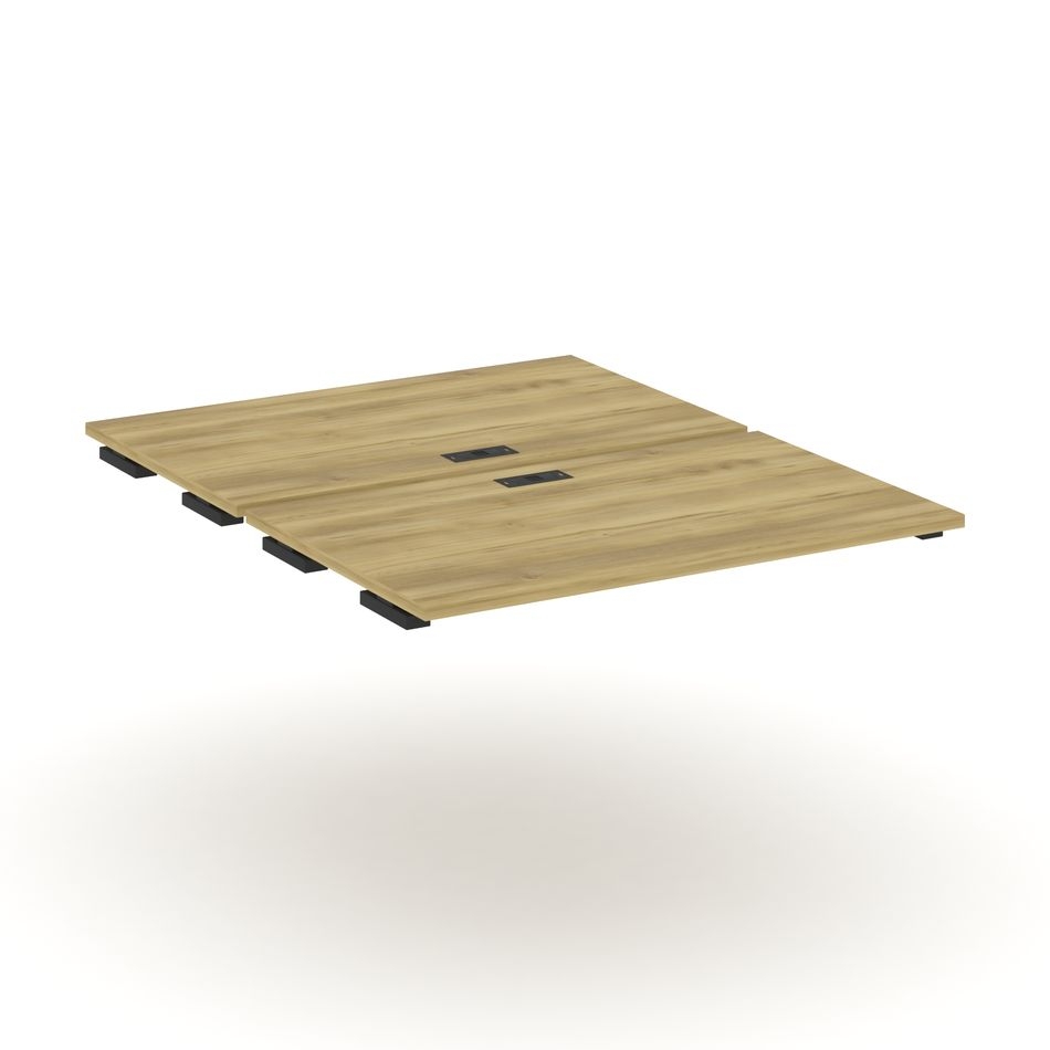 Двойной стол-приставка к двум опорным тумбам/шкафам CONCEPT CN.DSPR-006 Дуб Винченцо Черный