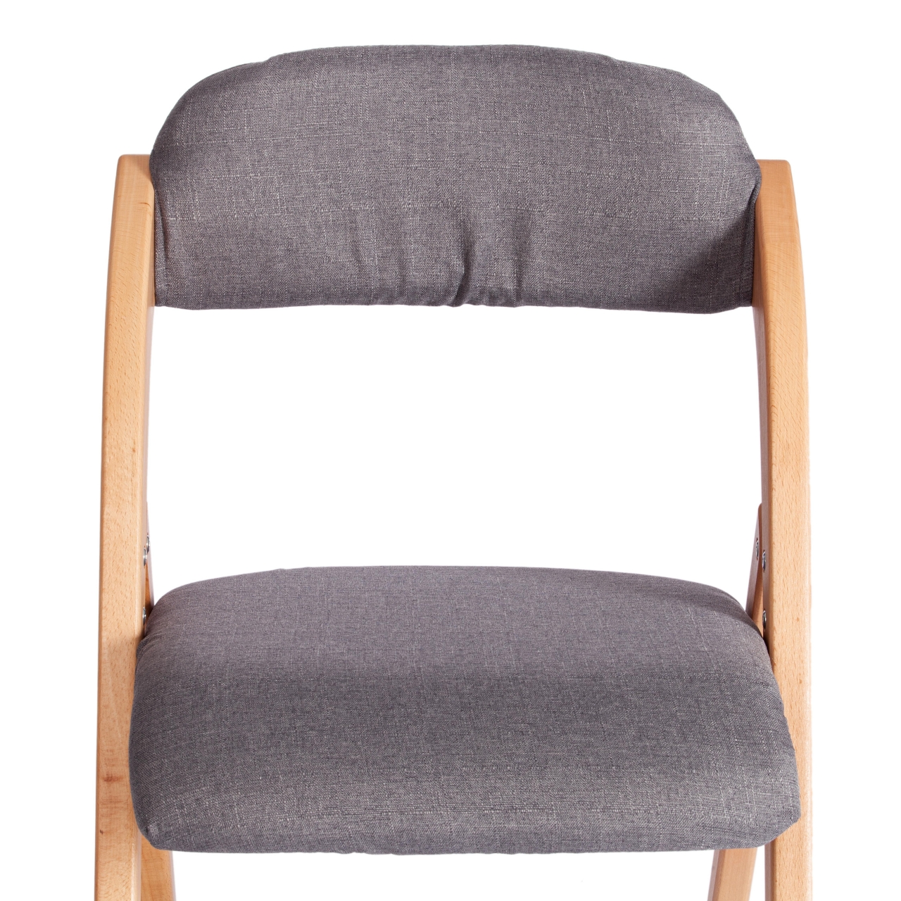 Стул FRUTTO (mod. 05) дерево, серый хлопок , 46,5 x 60 x 77 см, Grey (Cерый) А 13/ натуральный