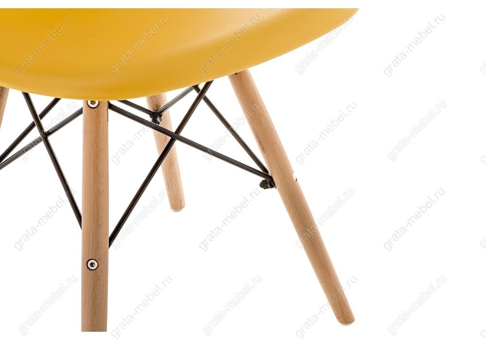 Стул деревянный Eames PC-015 yellow