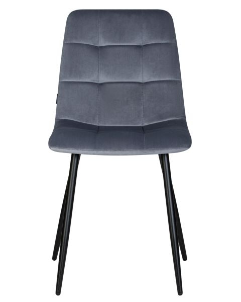 Стул обеденный DOBRIN CHILLY (Серо-голубой Holland 14, основание черное) 4 шт