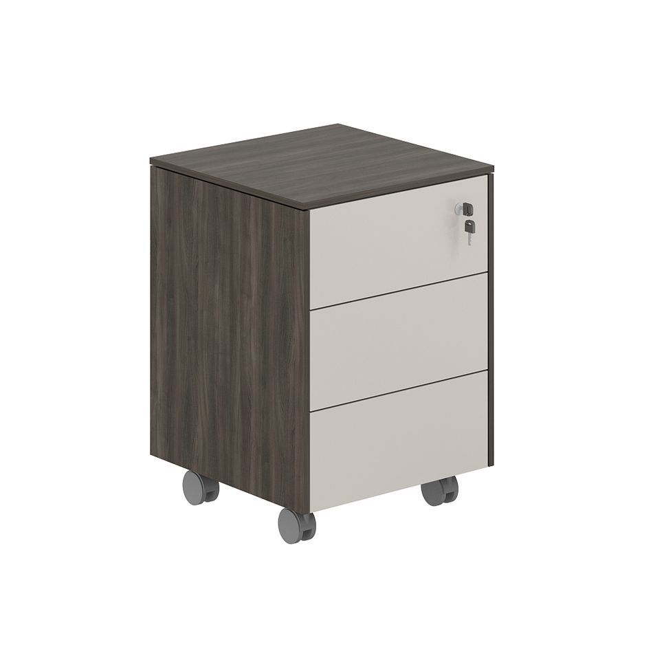 Тумба мобильная Atlas NZ-0214.BT.GS Бренсон Трюфель Серый камень